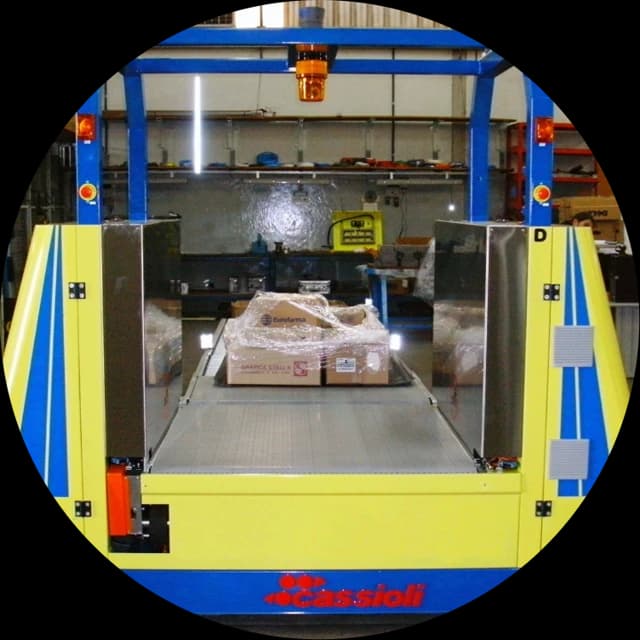 Cassioli AGV deck loading (rulliera/nastro/catena) — representative image of the family Cassioli AGV Deck Loading